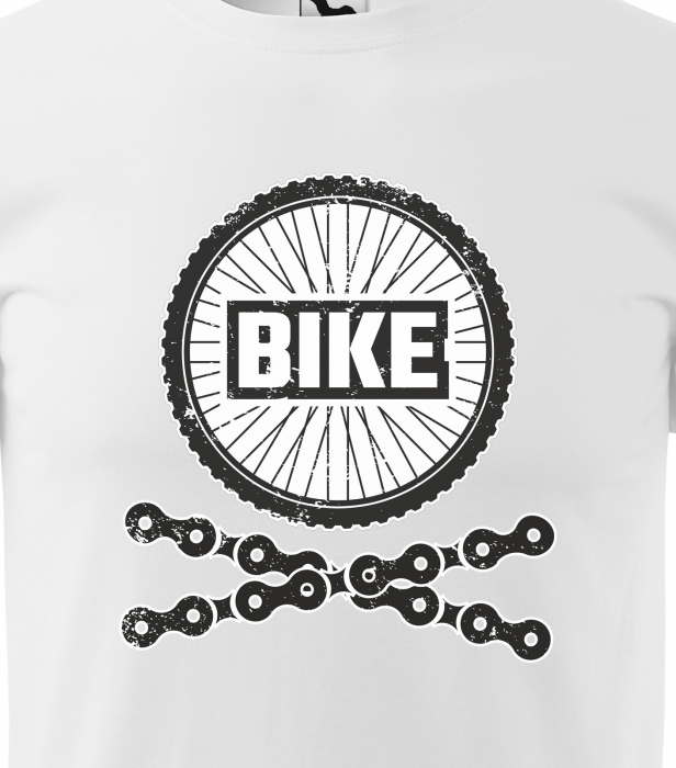 Tricou pentru biciclisti pasionati, idee de cadou, Bike Bones Wheels and Chains [2]