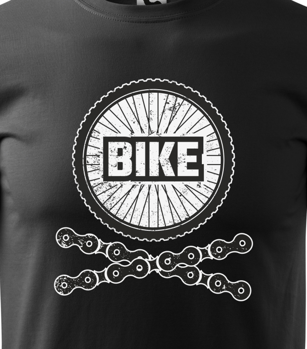 Tricou pentru biciclisti pasionati, idee de cadou, Bike Bones Wheels and Chains [2]