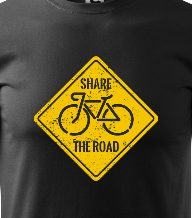 Tricou pentru biciclisti pasionati, idee de cadou, Bike Sign Share the Road [2]
