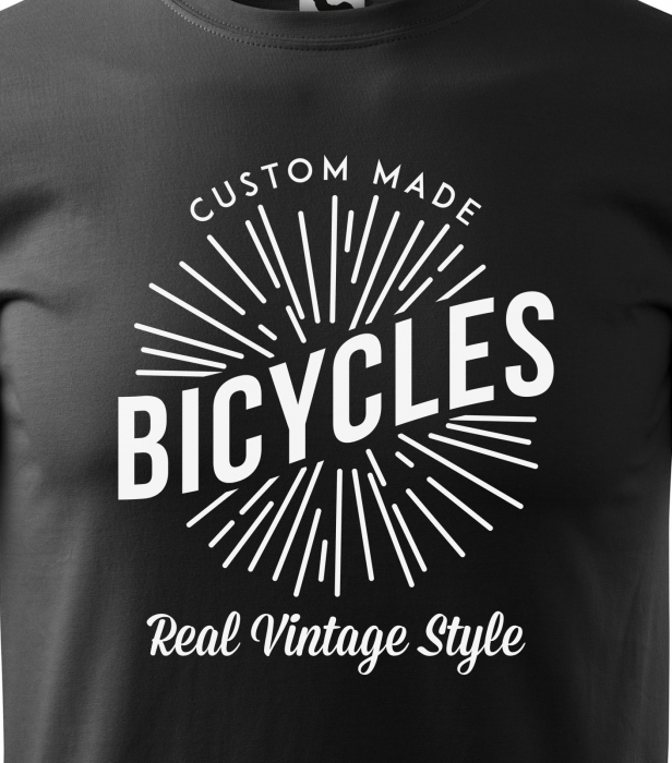 Tricou pentru biciclisti pasionati, idee de cadou, Custom Made Bicycles Real Vintage Style [2]