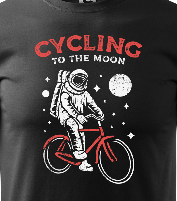 Tricou pentru biciclisti pasionati, idee de cadou, Cycling to the Moon [2]