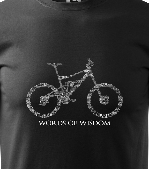 Tricou pentru biciclisti pasionati, idee de cadou, Cyclism Words of Wisdom [2]