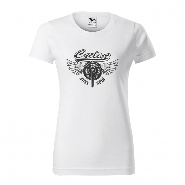 Tricou pentru biciclisti pasionati, idee de cadou, Cyclist Just Spin Wings [1]