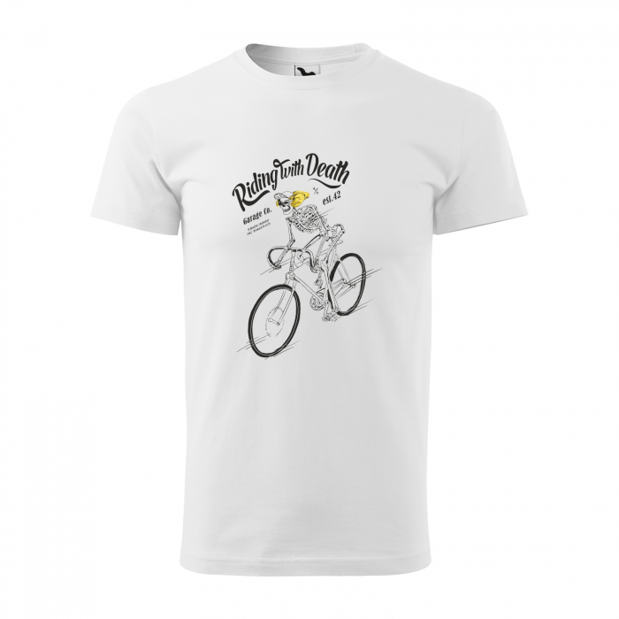 Tricou pentru biciclisti pasionati, idee de cadou, Cyclist Riding with Death [1]