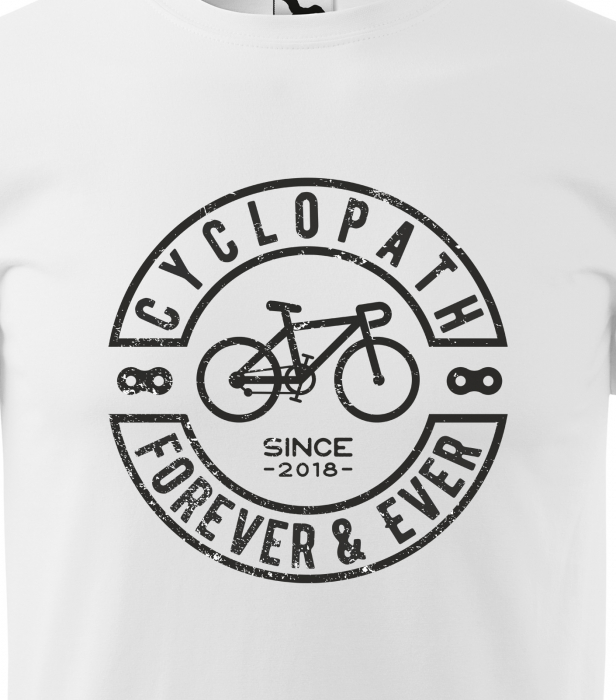 Tricou pentru biciclisti pasionati, idee de cadou, Cyclopath Forever and Ever [2]