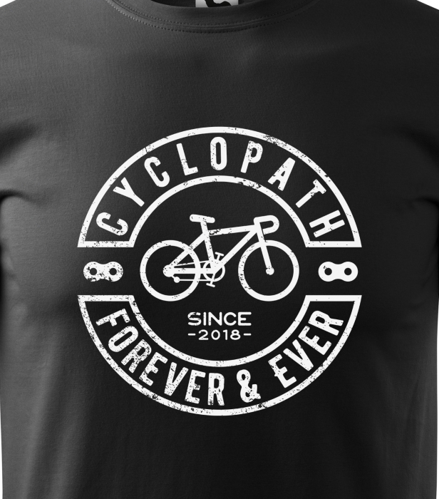 Tricou pentru biciclisti pasionati, idee de cadou, Cyclopath Forever and Ever [2]