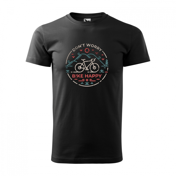 Tricou pentru biciclisti pasionati, idee de cadou, Dont Worry Bike Happy [1]