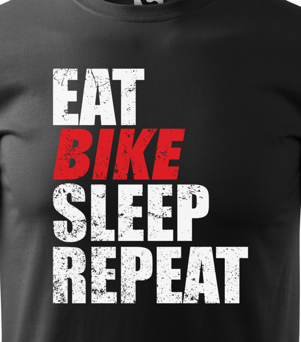 Tricou pentru biciclisti pasionati, idee de cadou, Eat Bike Sleep Repeat [2]