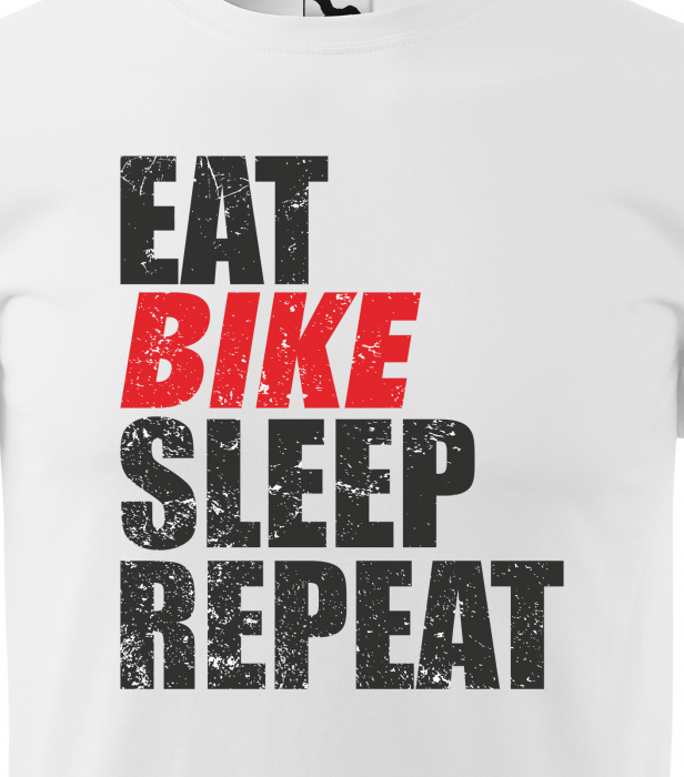 Tricou pentru biciclisti pasionati, idee de cadou, Eat Bike Sleep Repeat [2]
