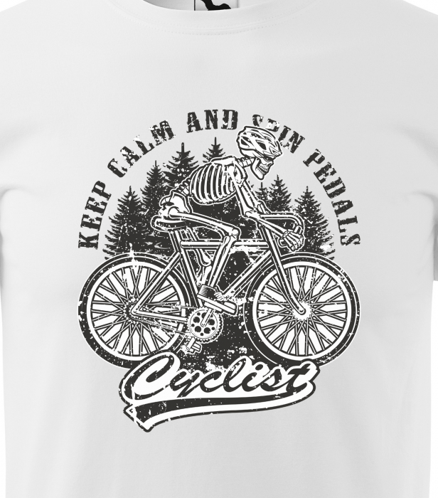 Tricou pentru biciclisti pasionati, idee de cadou, Keep Calm and Spin Pedals [2]