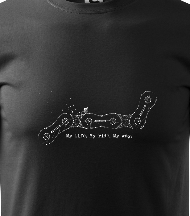 Tricou pentru biciclisti pasionati, idee de cadou, My Life My Ride My Own Way [2]