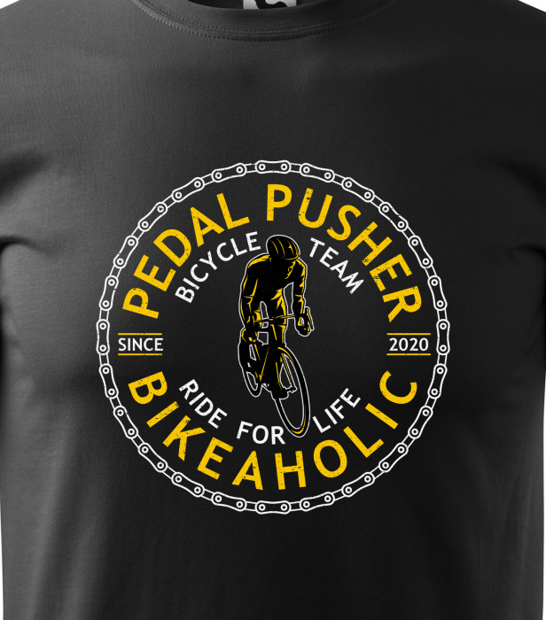Tricou pentru biciclisti pasionati, idee de cadou, Pedal Pusher BikeAholic [2]