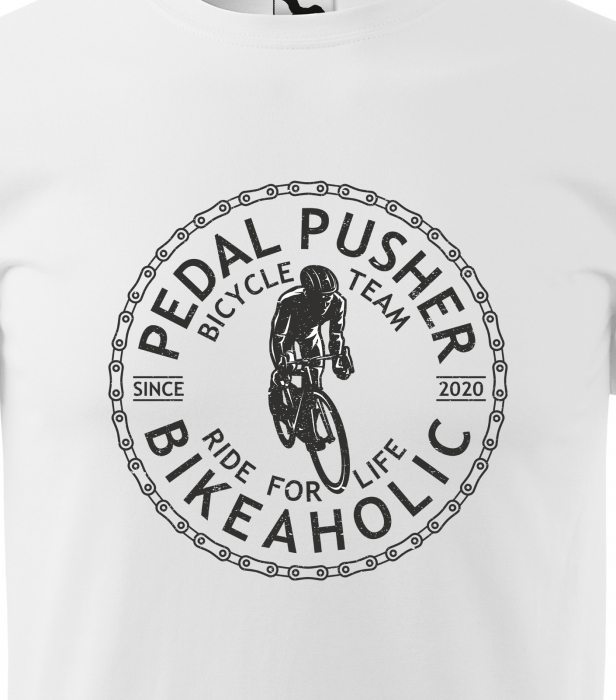 Tricou pentru biciclisti pasionati, idee de cadou, Pedal Pusher BikeAholic [2]