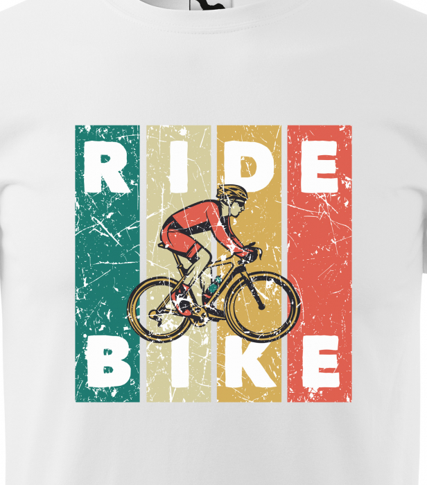 Tricou pentru biciclisti pasionati, idee de cadou, Ride Bike Flag [2]