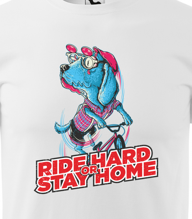Tricou pentru biciclisti pasionati, idee de cadou, Ride Hard or Stay Home [2]