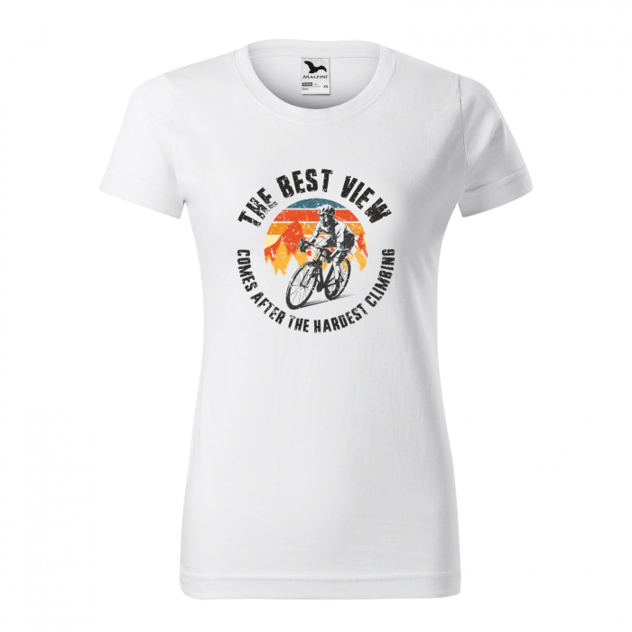 Tricou pentru biciclisti pasionati, idee de cadou, The Best View Comes After the Hardest Climb [1]