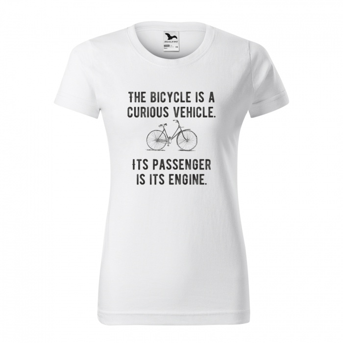 Tricou pentru biciclisti pasionati, idee de cadou, The Bike is a Curious Vehicle [1]