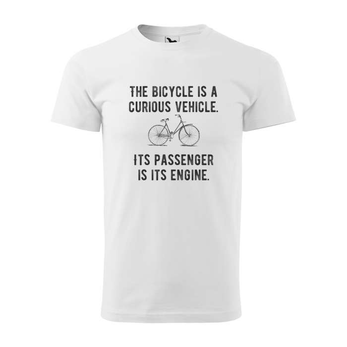 Tricou pentru biciclisti pasionati, idee de cadou, The Bike is a Curious Vehicle [1]