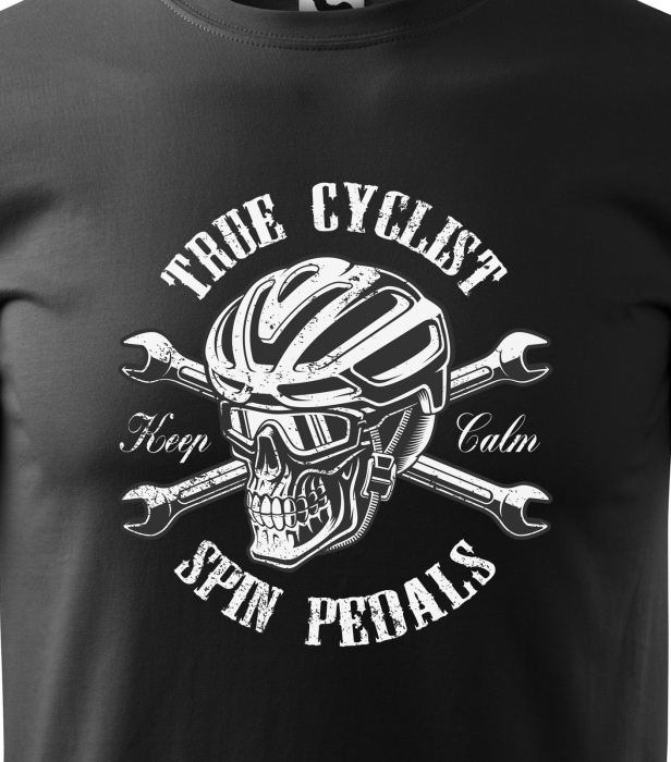 Tricou pentru biciclisti pasionati, idee de cadou, True Cyclist Spin Pedals [2]