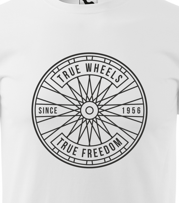 Tricou pentru biciclisti pasionati, idee de cadou, True Wheels True Freedom [2]