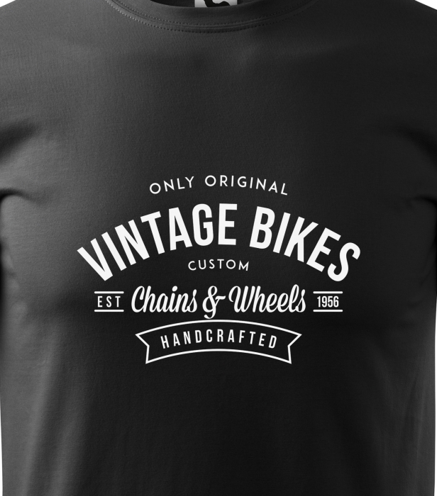 Tricou pentru biciclisti pasionati, idee de cadou, Vintage Bikes Chains and Wheels [2]