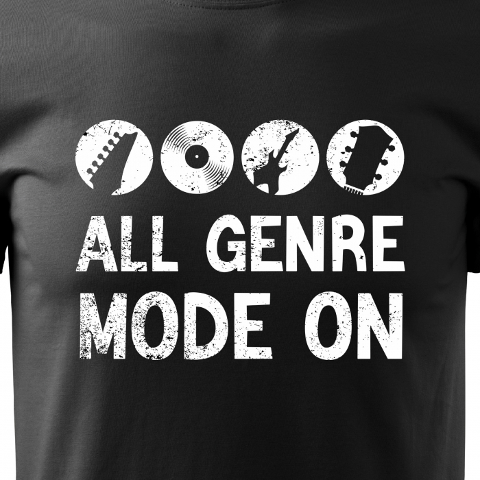 Tricou pentru cei pasionati de muzica, cadoul perfect, All Genre Mode ON [2]