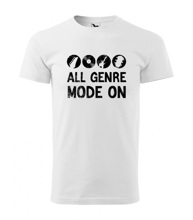 Tricou pentru cei pasionati de muzica, cadoul perfect, All Genre Mode ON [1]