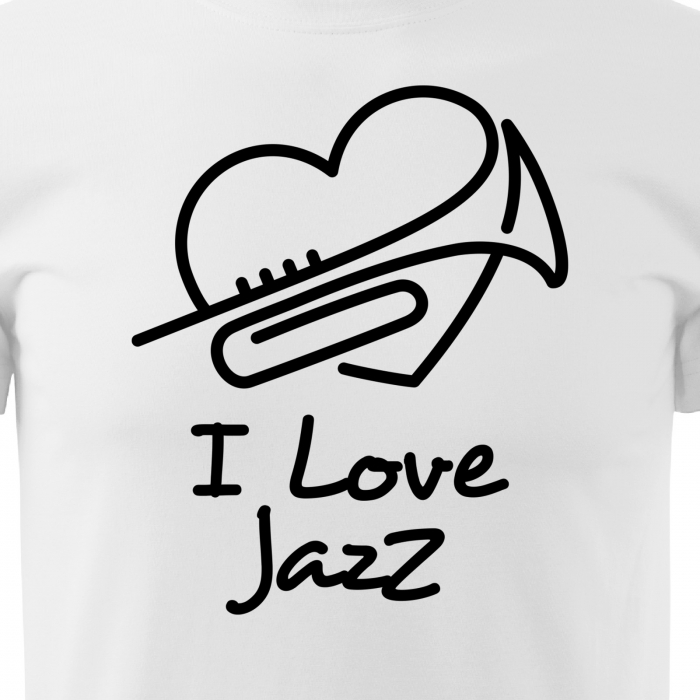 Tricou pentru cei pasionati de muzica, cadoul perfect, I Love Jazz [2]