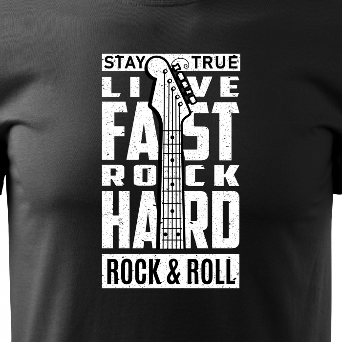 Tricou pentru cei pasionati de muzica, cadoul perfect, Live Fast, Rock Hard [2]