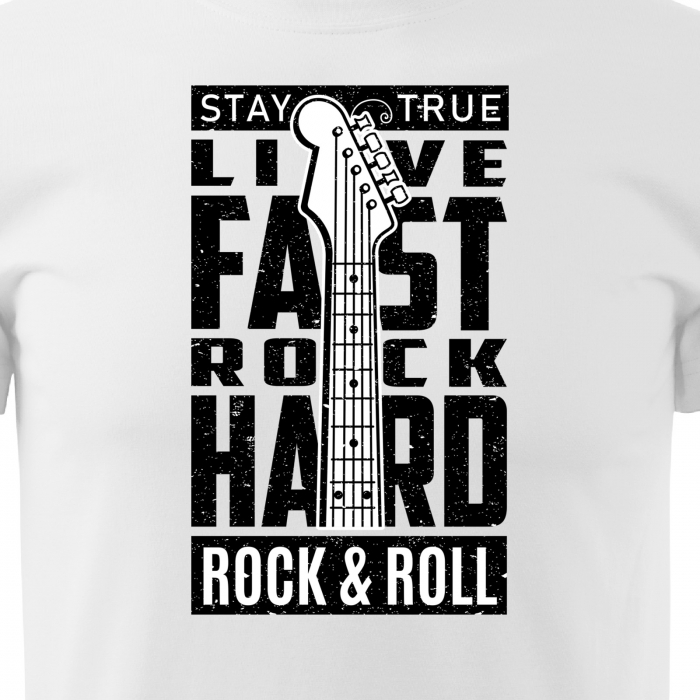 Tricou pentru cei pasionati de muzica, cadoul perfect, Live Fast, Rock Hard [2]
