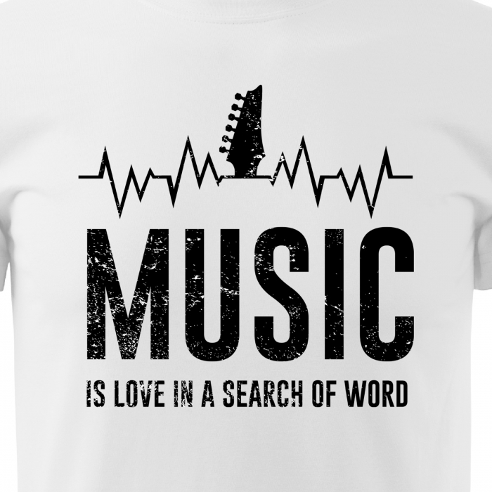 Tricou pentru cei pasionati de muzica, cadoul perfect, Music is Love, In a Search of Word [2]
