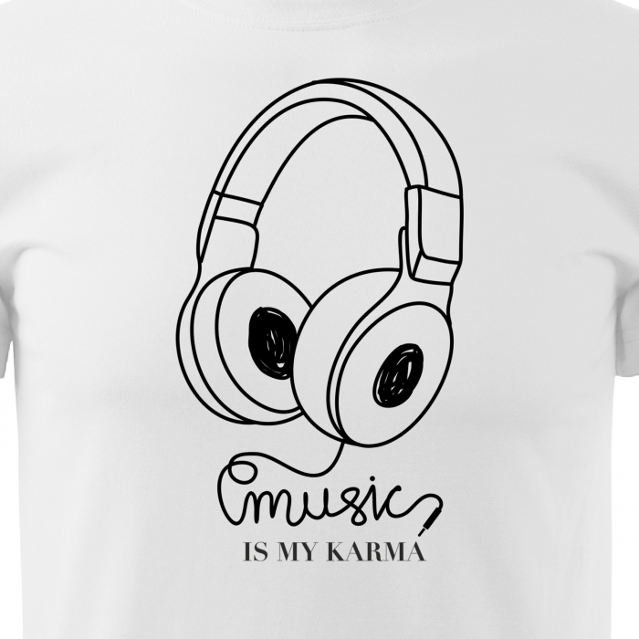 Tricou pentru cei pasionati de muzica, cadoul perfect, Music is my Karma [2]