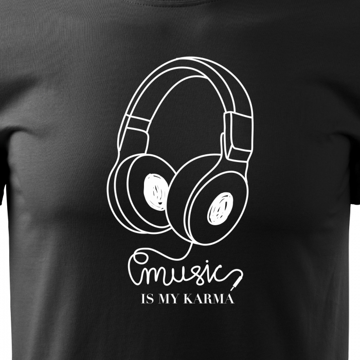 Tricou pentru cei pasionati de muzica, cadoul perfect, Music is my Karma [2]
