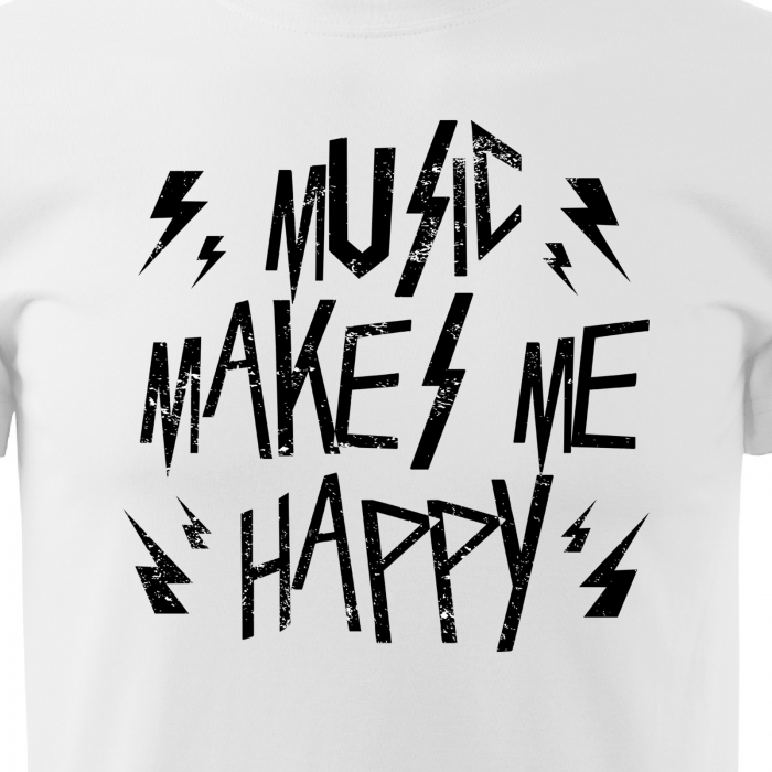 Tricou pentru cei pasionati de muzica, cadoul perfect, Music Makes Me Happy [2]