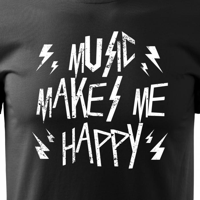 Tricou pentru cei pasionati de muzica, cadoul perfect, Music Makes Me Happy [2]