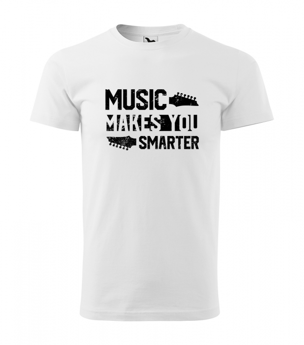 Tricou pentru cei pasionati de muzica, cadoul perfect, Music Makes You Smarter [1]