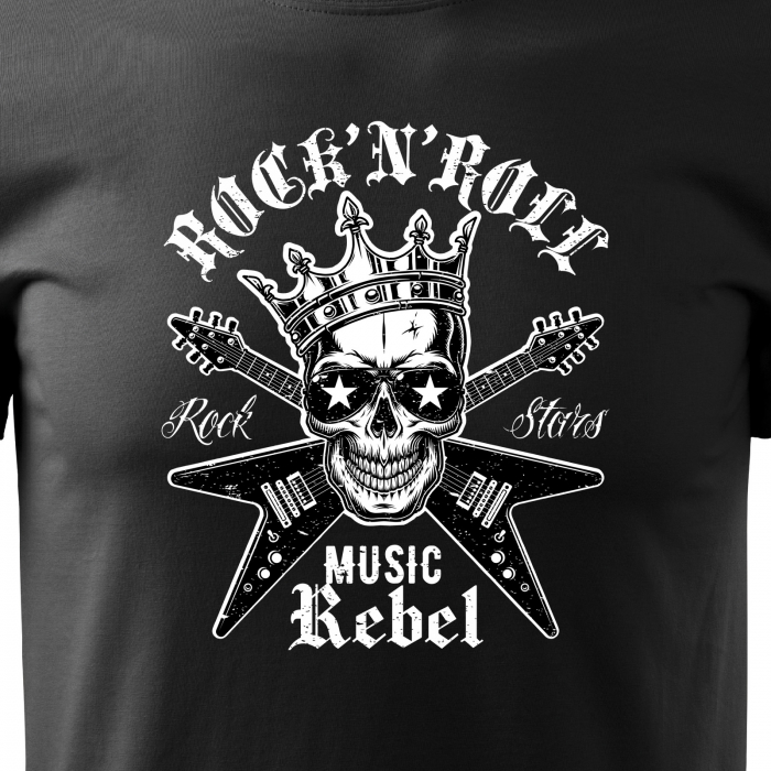Tricou pentru cei pasionati de muzica, cadoul perfect, Music Rebel - Rock And Roll [2]