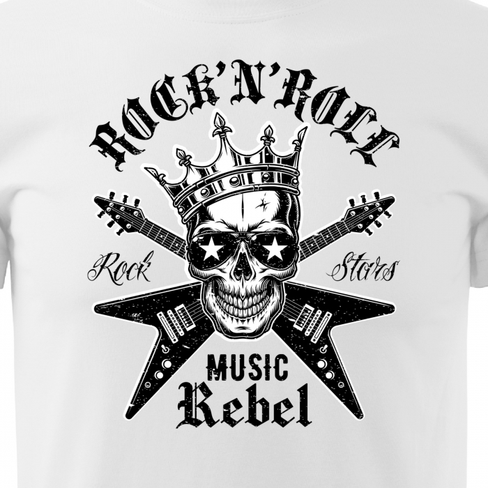 Tricou pentru cei pasionati de muzica, cadoul perfect, Music Rebel - Rock And Roll [2]