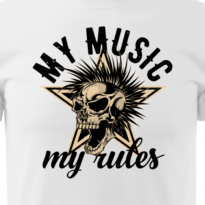 Tricou pentru cei pasionati de muzica, cadoul perfect, My Music, My Rules [2]