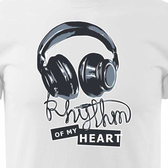 Tricou pentru cei pasionati de muzica, cadoul perfect, Rhythm of my Heart [2]