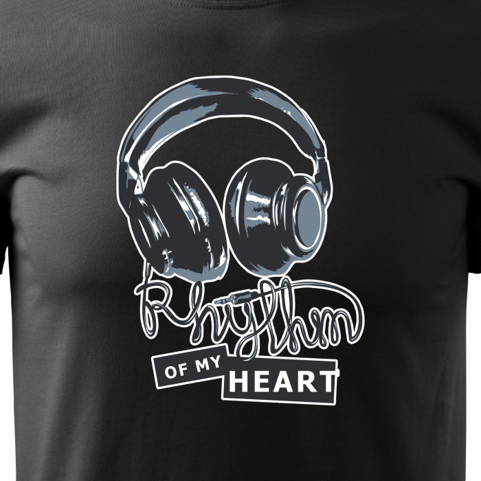 Tricou pentru cei pasionati de muzica, cadoul perfect, Rhythm of my Heart [2]