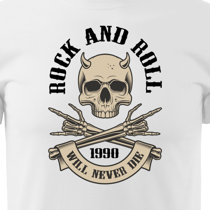 Tricou pentru cei pasionati de muzica, cadoul perfect, Rock And Roll Will Never Die [2]