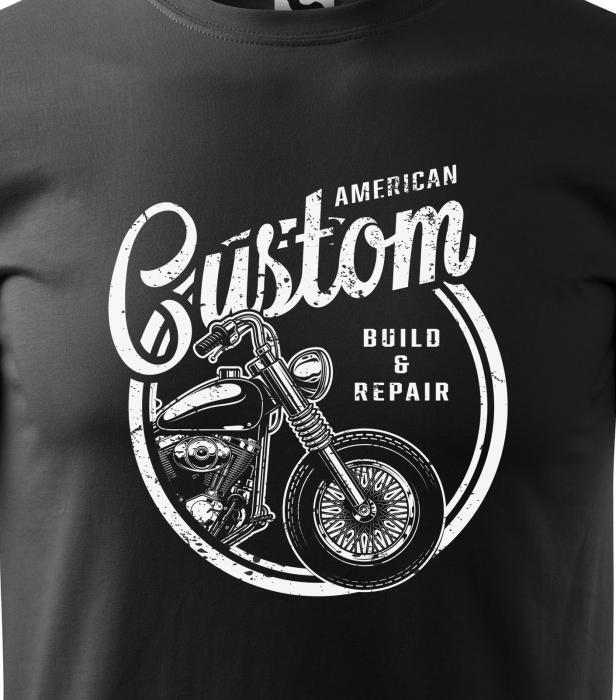 Tricou pentru motociclisti, bikeri, American Custom Build and Repair [2]