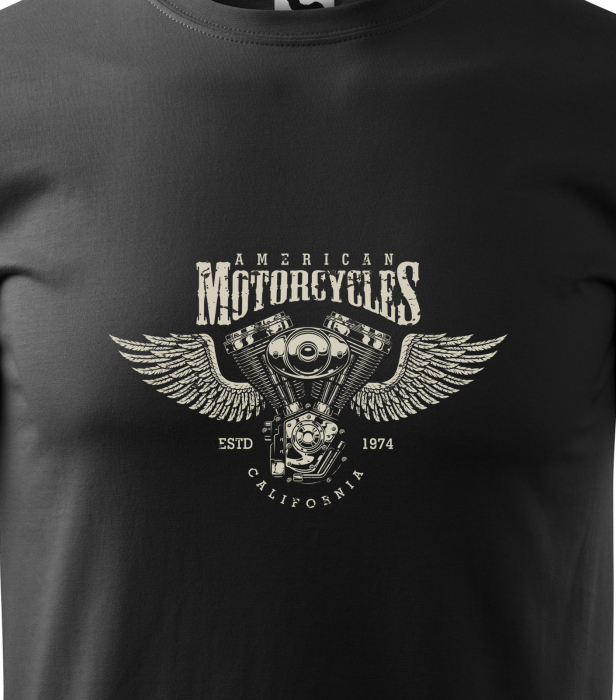 Tricou pentru motociclisti, bikeri, American Wings [2]