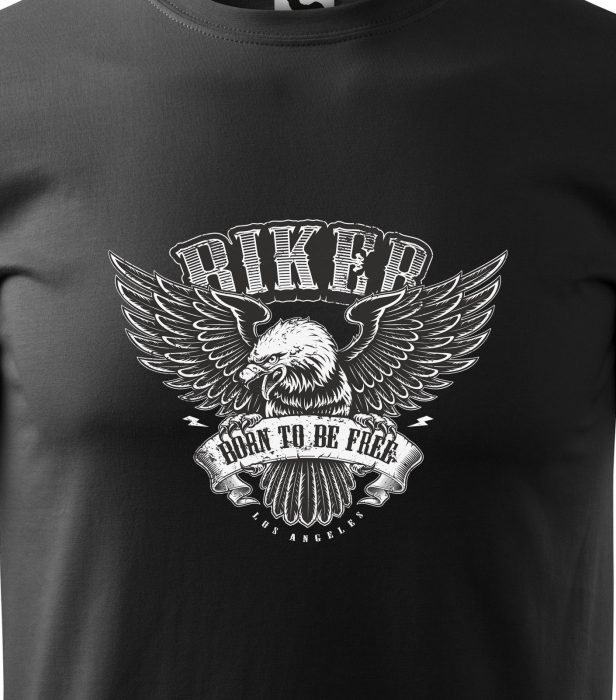 Tricou pentru motociclisti, bikeri, Biker Born Free [2]