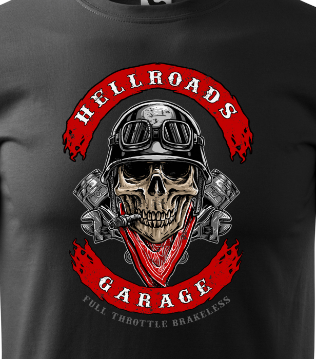 Tricou pentru motociclisti, bikeri, Biker Skull [2]