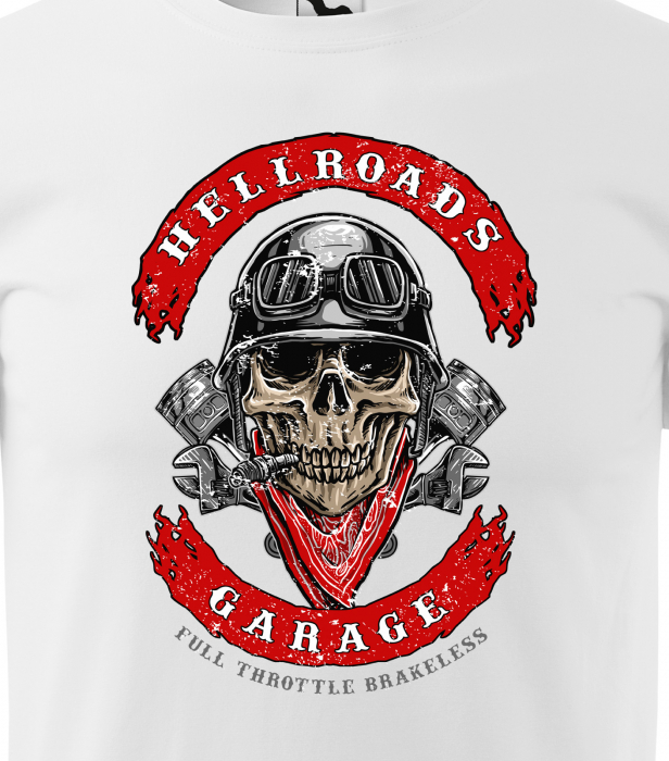 Tricou pentru motociclisti, bikeri, Biker Skull [2]