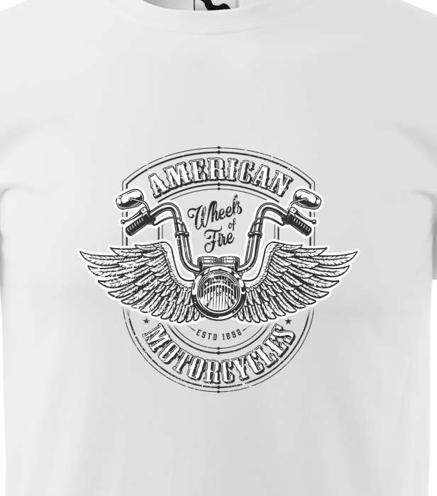 Tricou pentru motociclisti, bikeri, Biker with wings [2]