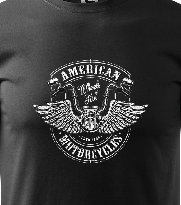 Tricou pentru motociclisti, bikeri, Biker with wings [2]