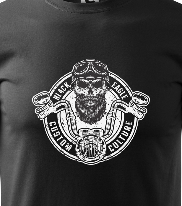 Tricou pentru motociclisti, bikeri, Black Eagle Custom Culture [2]